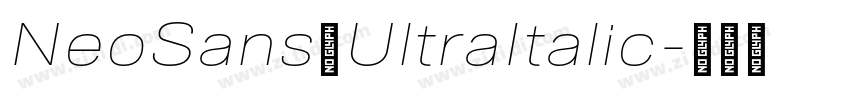 NeoSans UltraItalic字体转换